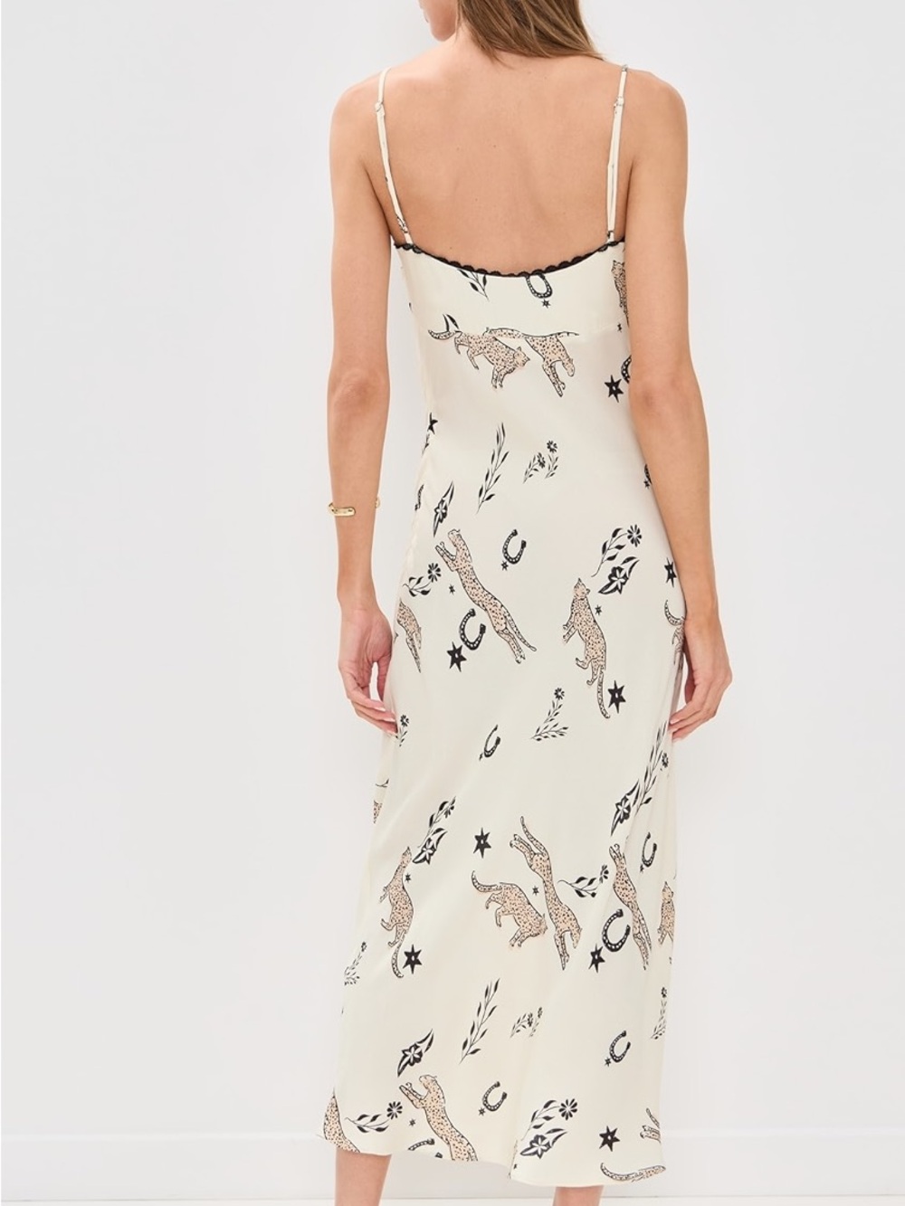 NWT VRG Girl bias slip dress cosmic cheetah - Picture 2 of 6